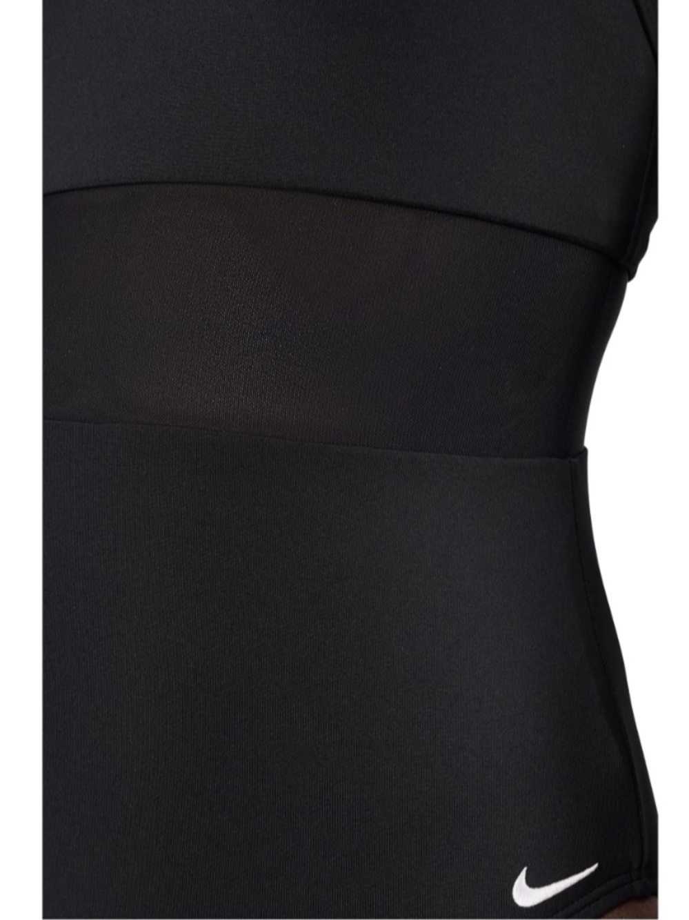 Nike Black Mesh-Panel One-Piece Swimsuit - Picture 3 of 3
